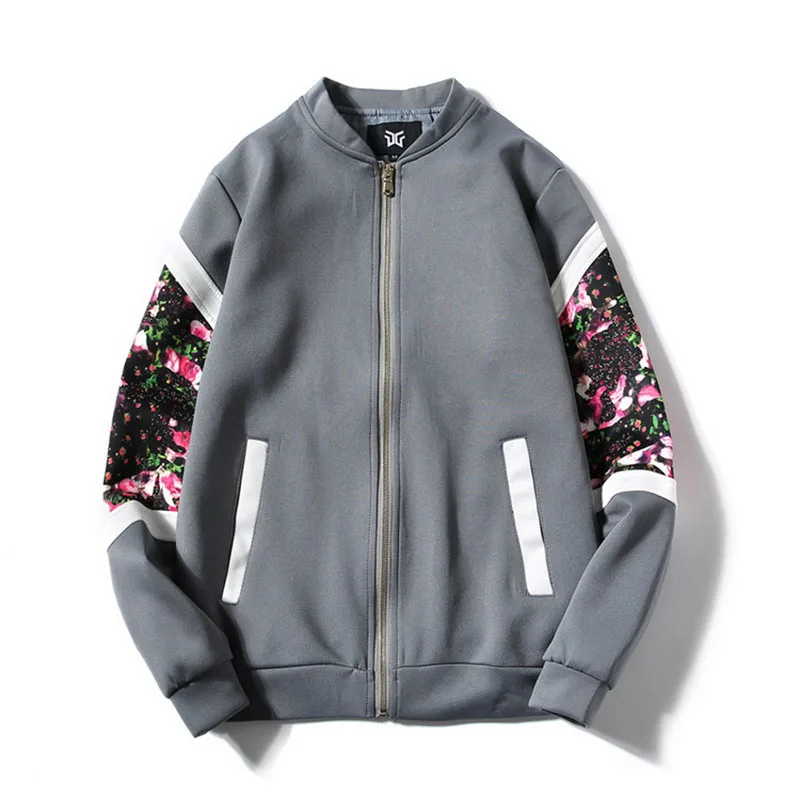 Bomber Jackets Women 2018 Autumn Causal Flowers Floral Basic Jackets Windbreaker Ladies Coats Zipper Lightweight Jacket Famale