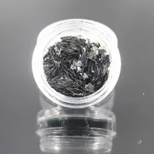 1 коробка черный акриловый порошок кристаллический полимер дизайн ногтей строитель Ложные бусины для ногтей художественный строитель полимер для ногтей трапециевидный Trs07