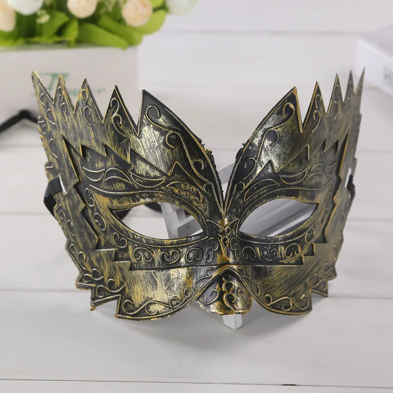 

Creative Men Vintage Jaggedly Engraved Eye Mask Venetian Masquerade Mask Prepare For Halloween Party Festival Drop shipping
