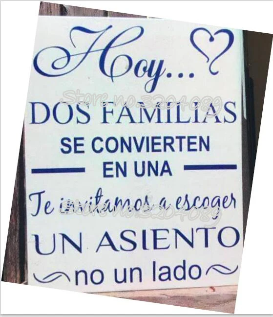 

Wedding Board Sticker Reception Sign Decal je invilamos a escoges un asiento customized Wedding invitation notice decal SE031