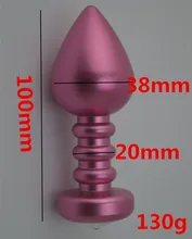 Диаметр 38 ММ Большой Металл Анальный Бисера Butt Plug Анус Игрушки Для пар, Фетиш Эротика Порно Интим товары Для Женщин И Мужчин Гей-FP2