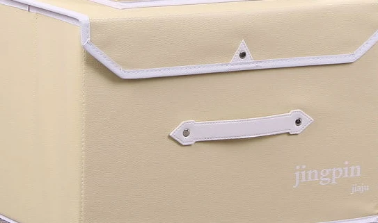 Новая высококачественная влагостойкая Кожаная Коробка органайзер для одежды для нижнего белья бюстгальтер носки Книги Детское хранилище для игрушек ящики настольные коробки - Цвет: F