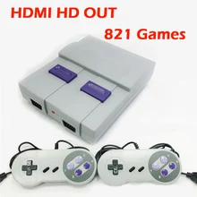 Новая Мини ТВ игровая консоль HDMI выход 8 бит Ретро игровая консоль встроенный 821 различных классических игр Ручной игровой плеер
