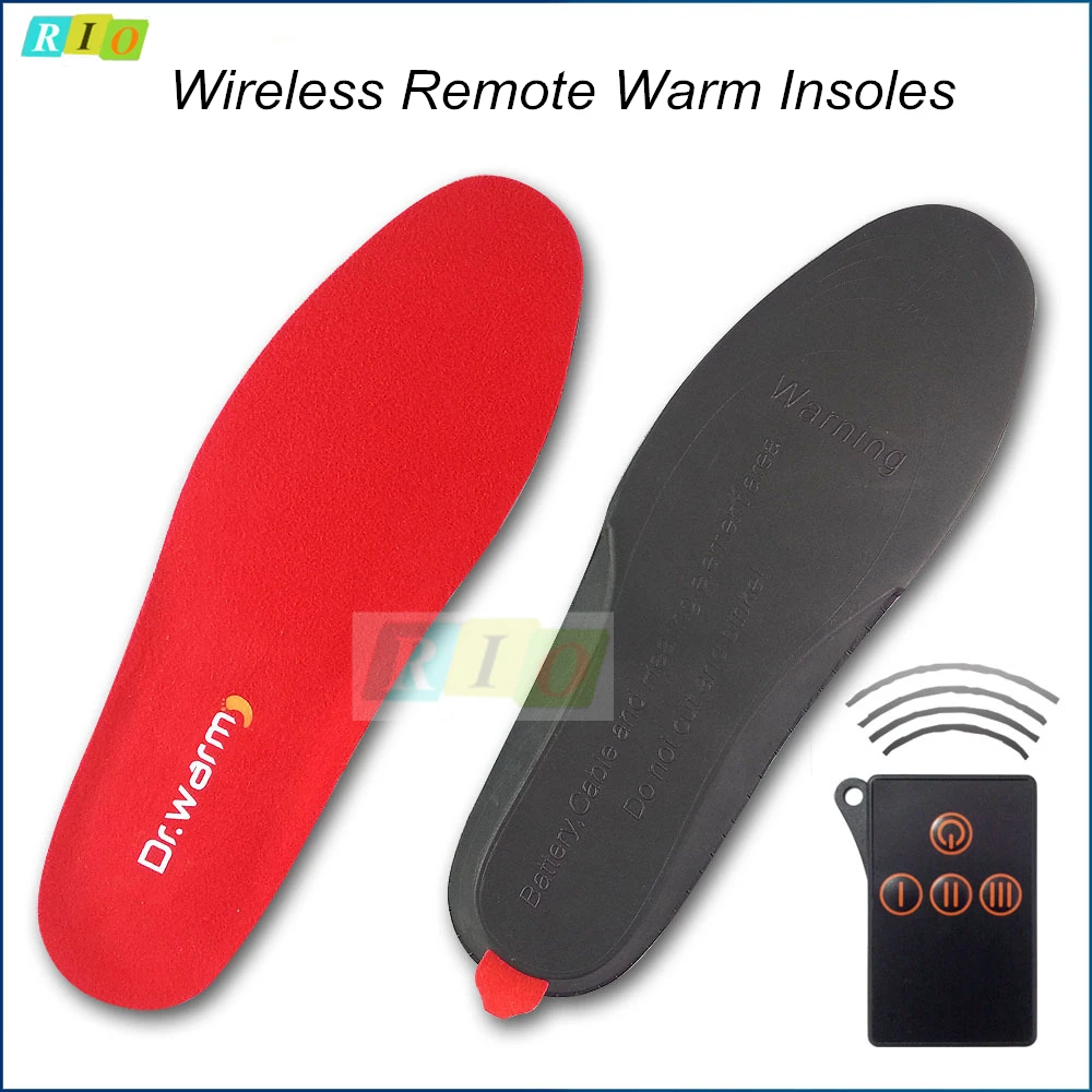 Dr Warm USB Electric Heated Insole Wireless Remote Control Rechargeable