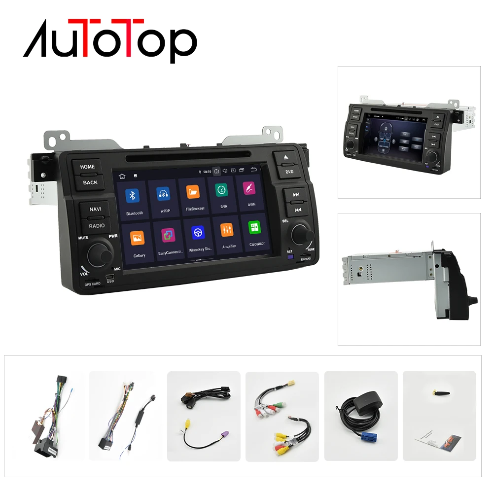 Discount AUTOTOP 7" Android 9.0 Car Multimedia Player For BMW E46 M3 Rover 75 Coupe 318/320/325/330/335 1998-2006 Car DVD GPS Navigation 5