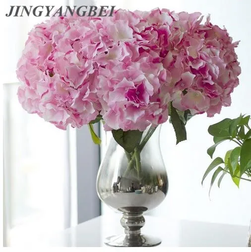 

Artificial Flower Hydrangea Bouquet 5 Heads Silk Flower Real Touch Fake Flower For DIY Home Wedding Decoration Floral