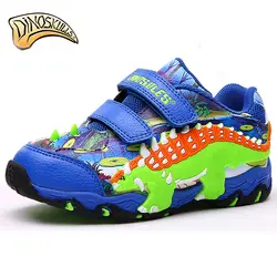 Dinoskulls 2019 Новые детская обувь кроссовки Мальчики Повседневная Спортивная обувь нескользящие обувь с принтом динозавра дети мальчики