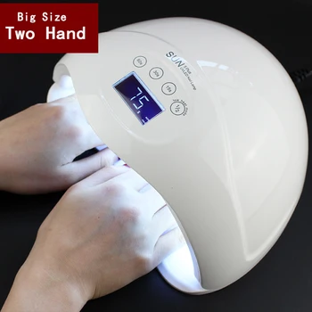 

two hand 48W Dual UV LED Nail Lamp Nail Dryer Gel Polish Curing Light with Bottom 30s/60s/99s Timer LCD display