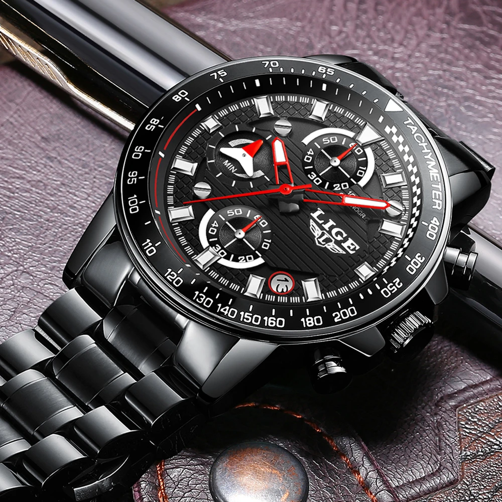 LIGE Men Watches Top Brand Luxury Full Steel Clock Sport Quartz Watch Men Casual Business Waterproof Watch Man Relogio Masculino LIGE Men Watches Top Brand Luxury Full Steel Clock Sport Quartz Watch Men Casual Business Waterproof Watch Man Relogio Masculino