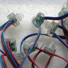 50 шт. DC5V WS2811 Светодиодный пиксельный узел, класс IP68, цветной провод, квадратный тип