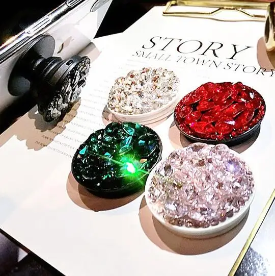 Diamond Expanding Stand and Grip Mobile Phone Holder Smartphone Desk Stand for Iphone XS Max Samsung Stretch Finger Ring Holder Diamond Expanding Stand and Grip Mobile Phone Holder Smartphone Desk Stand for Iphone XS Max Samsung Stretch Finger Ring Holder