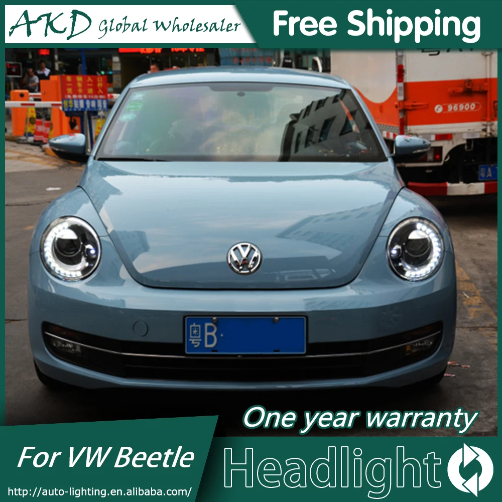 АКД стайлинга автомобилей фар в сборе для 2013- VW Beetle фары HID Bi Xenon светодиодный задний фонарь светодиодный DRL HID передней аксессуары