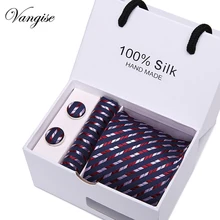 Vangise, подарочная упаковка, полосатый галстук, роскошные шелковые галстуки для мужчин, Длина 145 см, высокое качество, мужские галстуки, Ширина 7,5 см, мужской галстук Vangise, подарочная упаковка, полосатый галстук, роскошные шелковые галстуки для мужчин, Длина 145 см, высокое качество, мужские галстуки, Ширина 7,5 см, мужской галстук