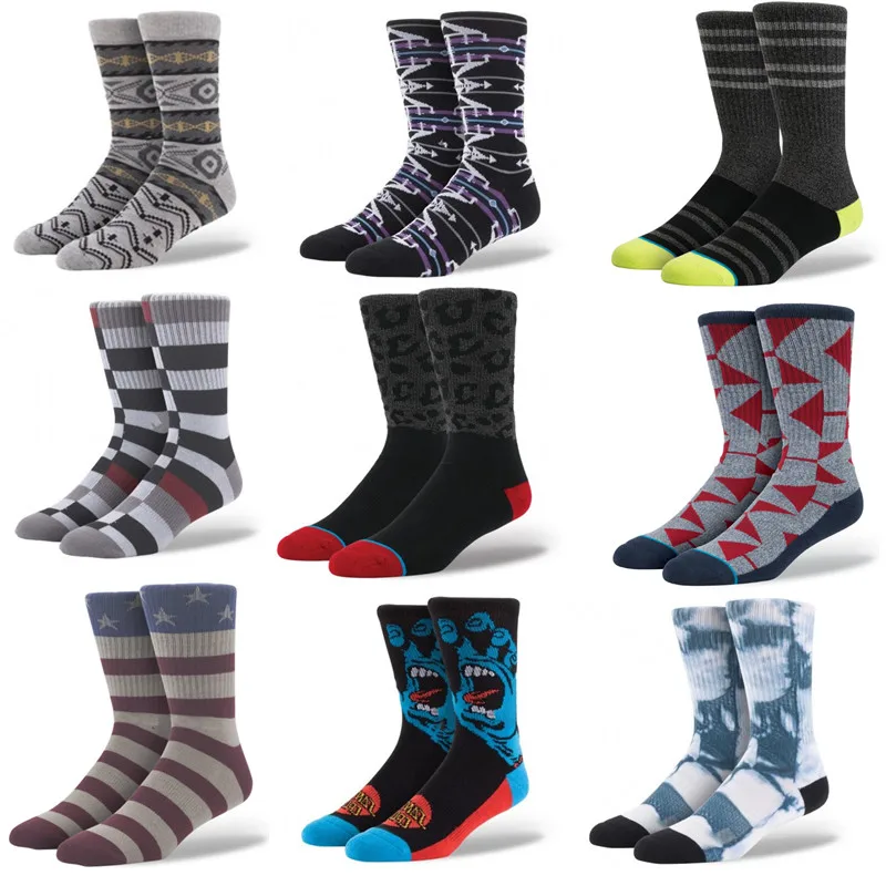 

(1 Pair) Combed Cotton Thick Sports Skateboard Socks Men's Socks