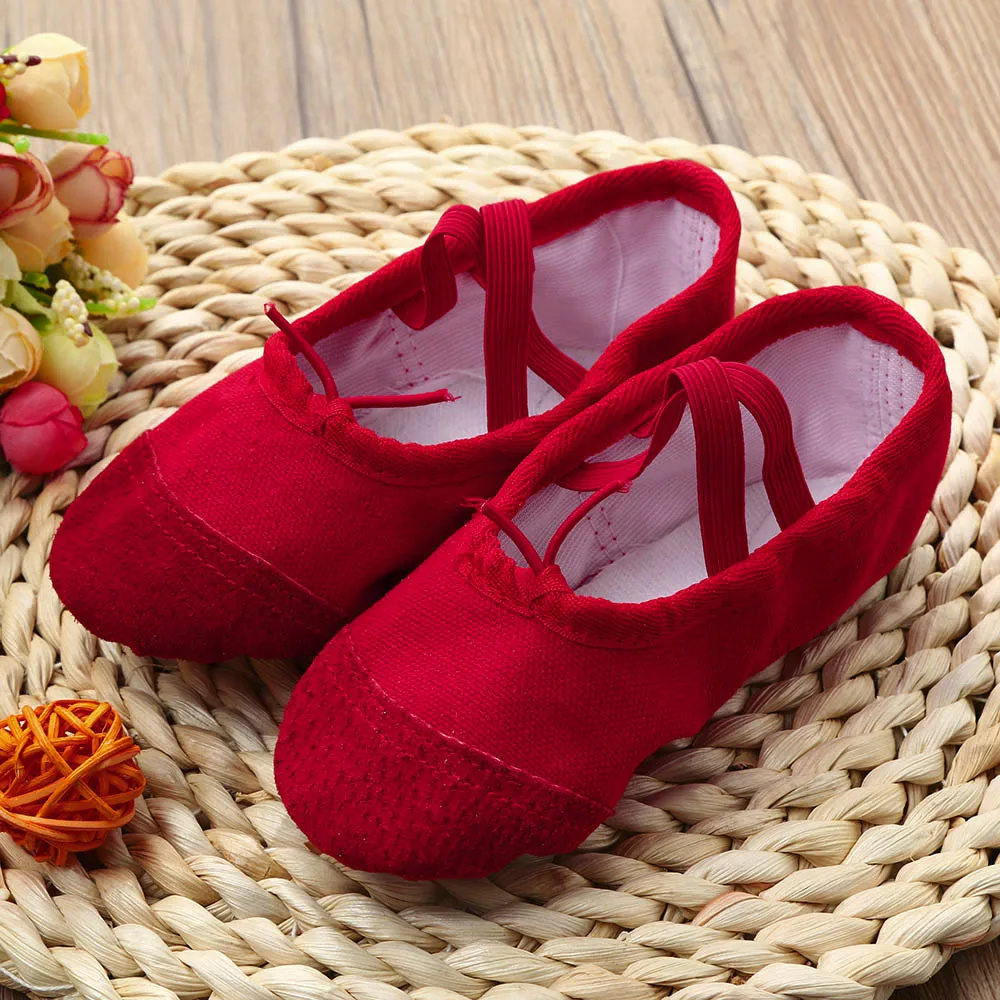 

ROMIRUS toddler girl shoes Canvas Ballet Pointe Dance Shoes Fitness Gymnastics kids slippers schoenen for Kids Children ayakkabi