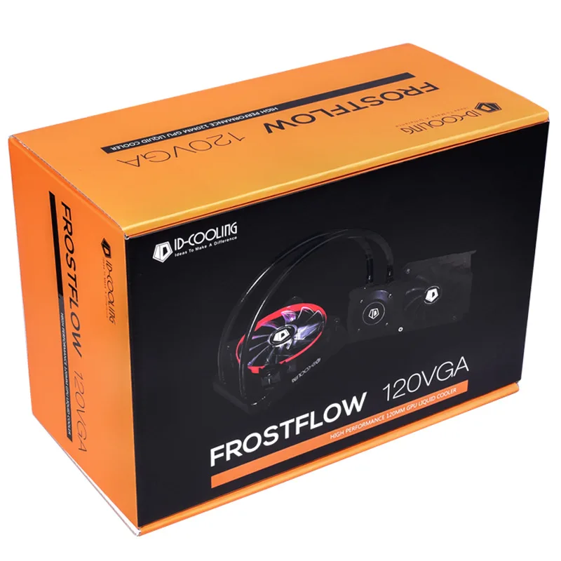 ID-COOLING Frostflow 120VGA 4pin Вентилятор охлаждения GPU 120 мм Встроенная Видеокарта кулер для воды радиатор для GeForce GTX AMD серии