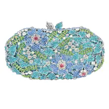 LaiSC blume form Luxus kristall abendtasche diamant frauen pochette party abend handtasche prom geldbörse hochzeitstag kupplungen SC112