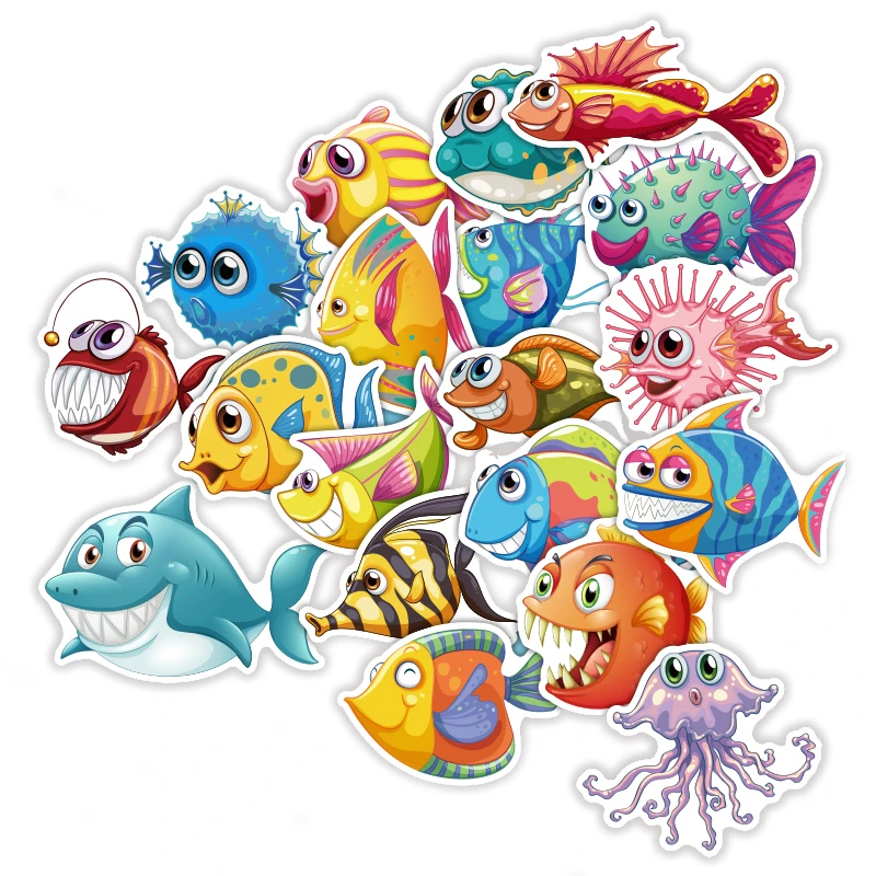 Td Zw 40 Pcs Banyak Lucu Kartun Ikan Laut Stiker Untuk Mobil Laptop Skateboard Pad Sepeda Ps4 Ponsel Bagasi Decal Mainan Stiker Toy Sticker Stickers Forsticker For Car Aliexpress