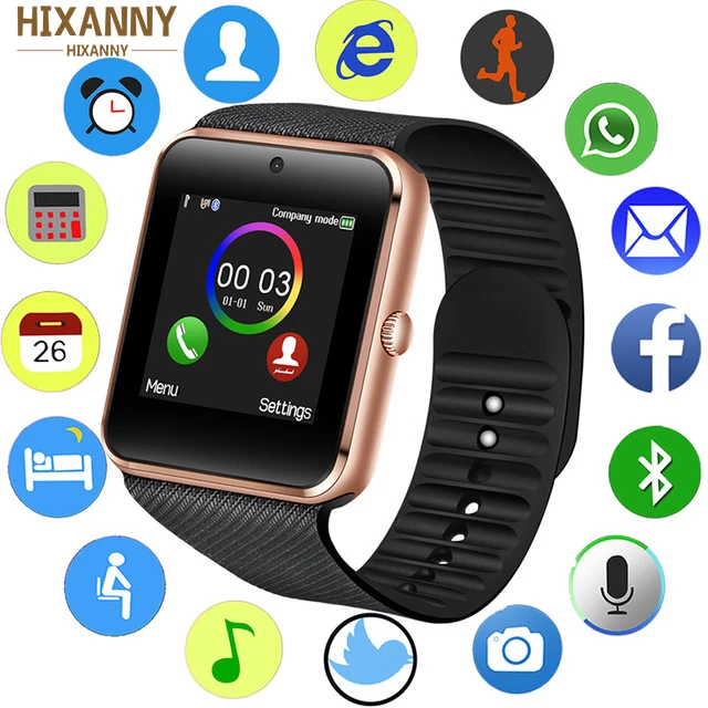 Смарт часы GT08 плюс металлический ремешок Bluetooth наручные Smartwatch Поддержка Sim TF