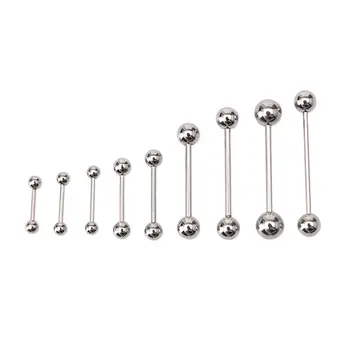 

10PCS Bars Body Piercing Sexy Stainless Steel Ball Tongue Navel Nipple Barbell Rings Women Body Jewelry