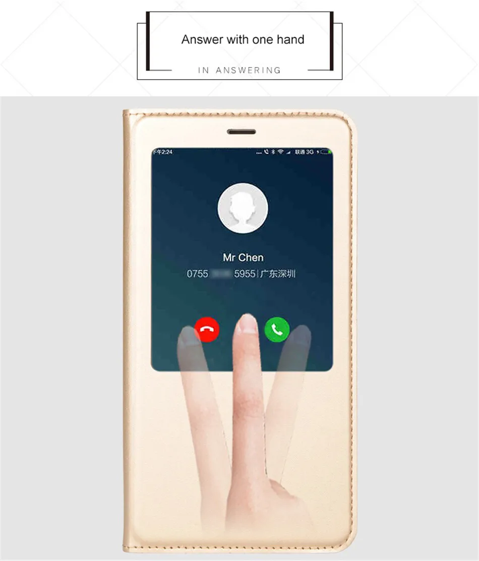 For Xiaomi Redmi 4X 4A Note 4 4X Smart Quick View Open Window Flip PU Leather Cover Case Shock-proof Stand Matte Retro Phone Bga (2)