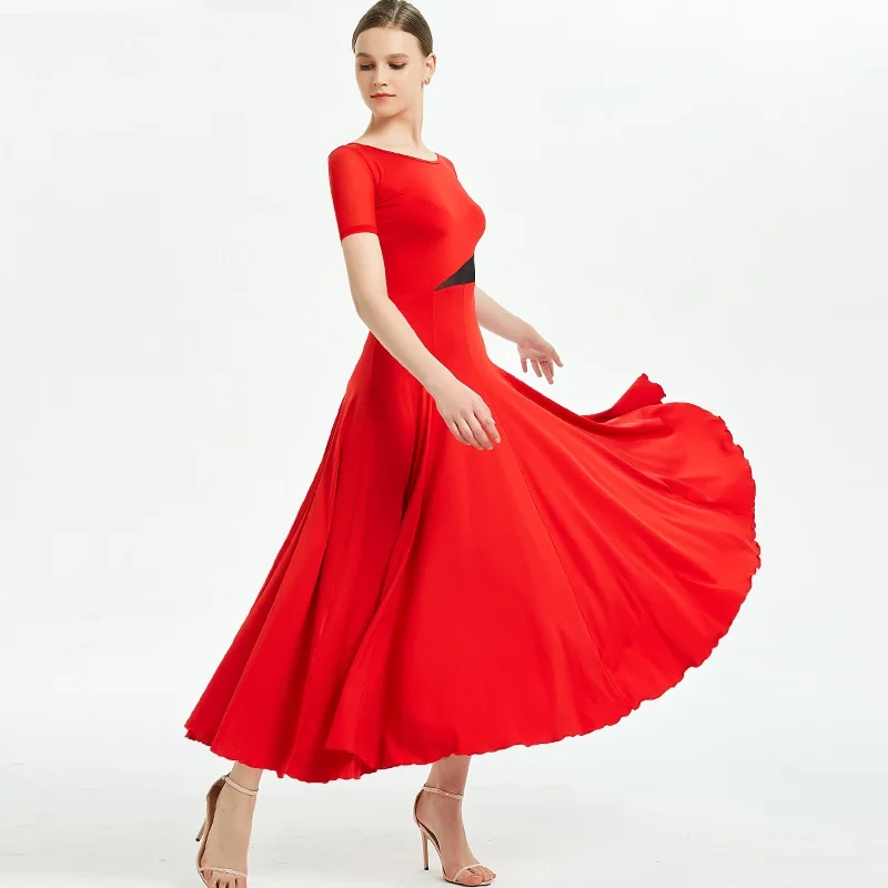 Гладкие Бальные платья вальс женские бальные платья для танцев платье для испанского фламенко Одежда для танцев Женская Одежда для танцев длинное платье