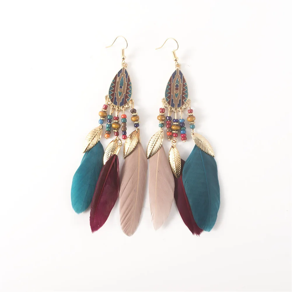 New Fashion Women/'s Bohemian Vintage Long Tassel Fringe Boho Dangle Earrings