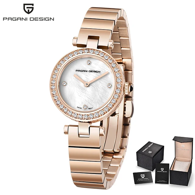 PAGANI DESIGN New Sapphire Luxury Brand Quartz Sports Women's Watch Stainless Steel Waterproof Dress Gold Watch Relogio Feminino 