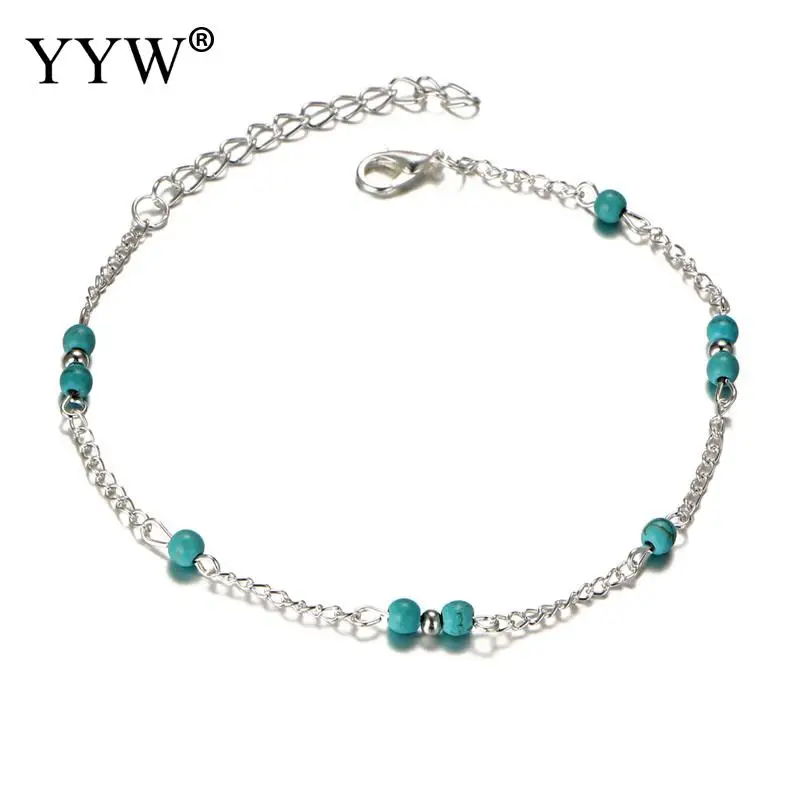 Ножной браслет ювелирные изделия босиком сандалии, вязанные крючком бижутерия для ног Браслеты для женщин ножная цепочка с 2,1 lnch удлинитель цепочка серебристого цвета