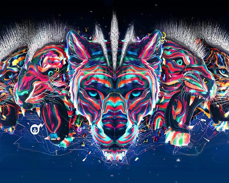 CANX40017146老虎狮子50X40