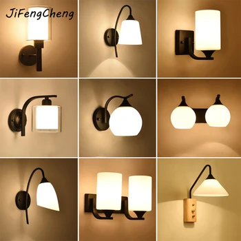 

JiFengCheng Wall Lamp Vintage Bedside Reading Lamp 110V-220V LED E27 Luminaria Bedroom Wall Lighting Contemporary Retro Lamp