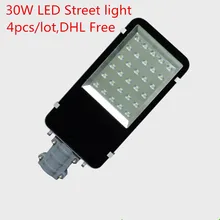 Светодиодный уличный фонарь 30 Вт DC12V DC24V супер яркий светодиодный светильник дороги AC85-265V светодиодный открытый уличный фонарь Дорога лампы 4 шт./лот, DHL
