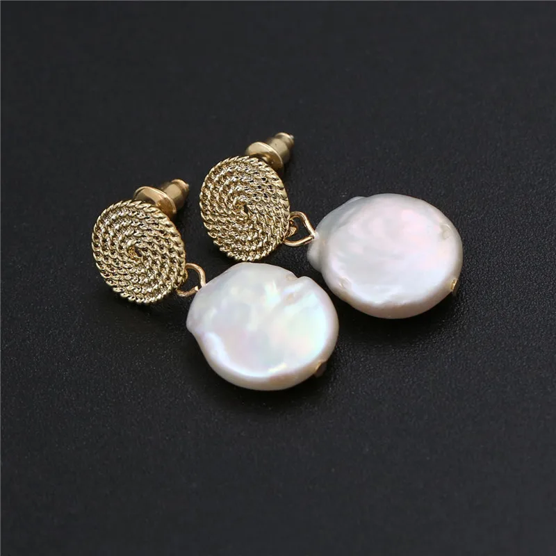 Hot Sale Ladies Pearl Earrings Baroque (6)