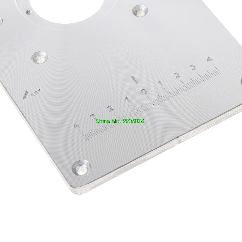 2018 New Aluminum Router Table Insert Plate w/ 4 Rings Screws For Woodworking Benches Drop Shipping Support