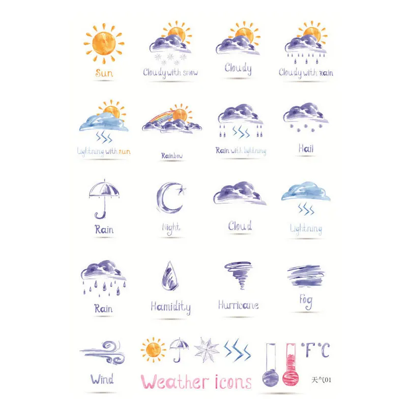 2x Dream Unicorn Kawaii Notebook Stickers Decorations Diy Manual