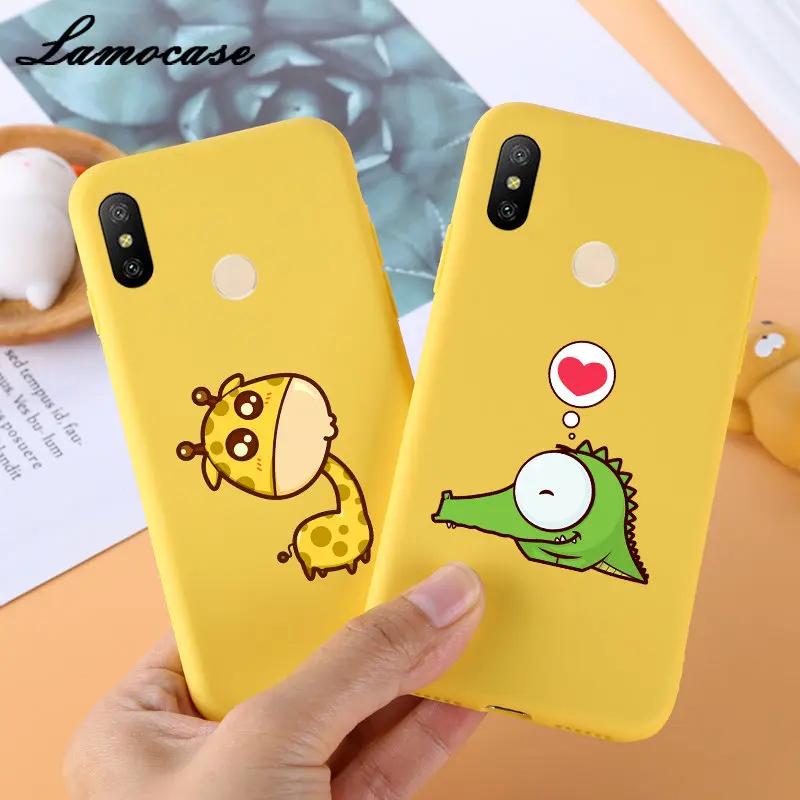 

Cover For Xiaomi Redmi Note 6 Pro Case Full Protection Soft Silicone Matte Phone Cases For Xiaomi Redmi Note 6 Note6 Pro Yellow
