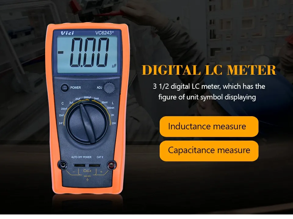 ViCi VC6243 + высокая presion LC метр емкости индуктивности Цифровой с автоматического отключения питания без сжигания таблицы