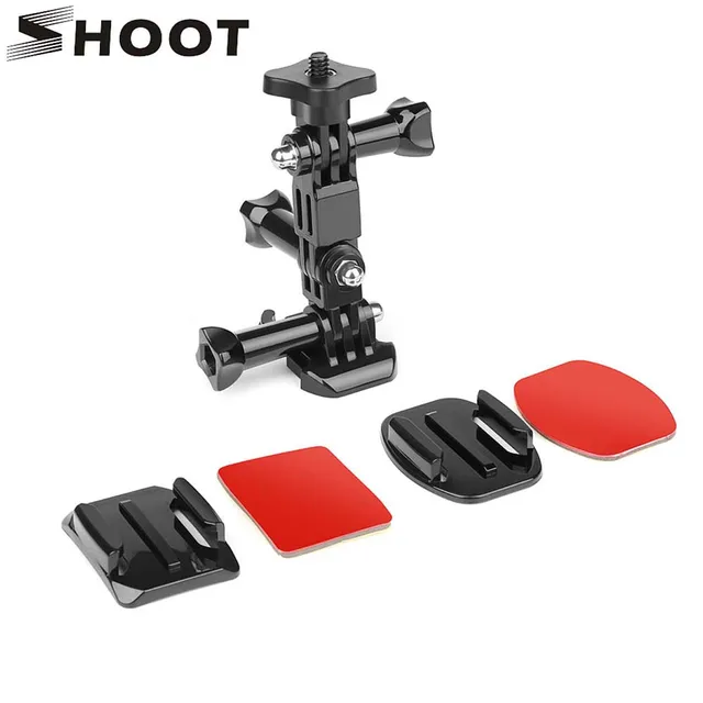 US $2.49 SHOOT Action Camera Helmet Tripod Mounts for GoPro Hero 7 8 5 6 Xiaomi Yi 4K SJCAM SJ4000 SJ5000 SJ