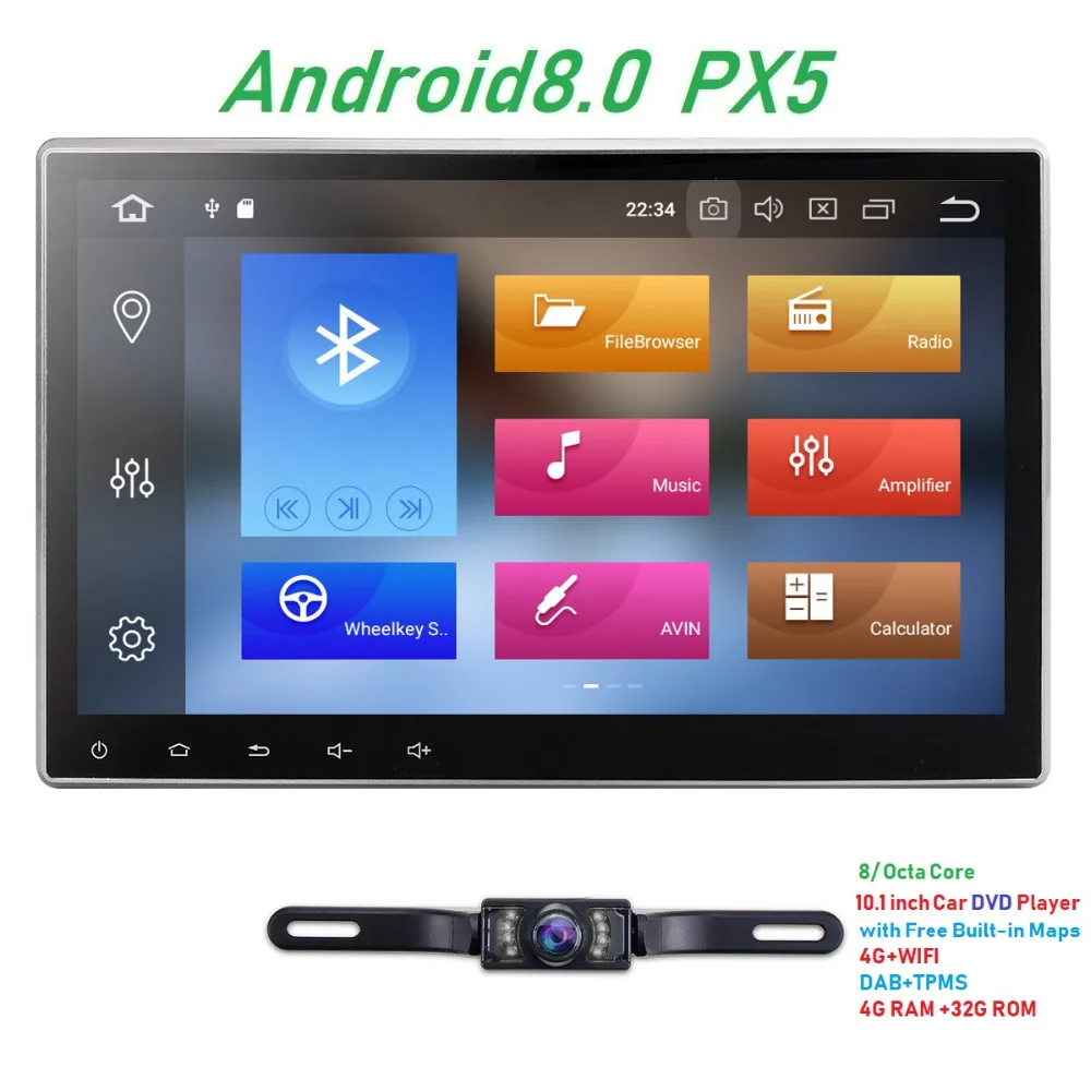 Hizpo 4G + 32G Android 8 0 авто радио Восьмиядерный 2 DIN Универсальный Автомобильный без DVD