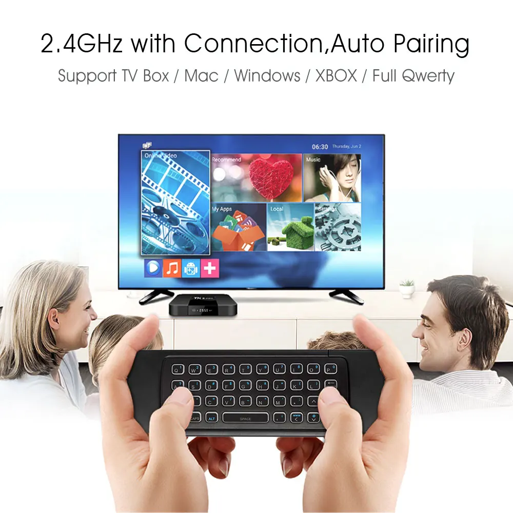 Backlit ar Mouse Voz Inteligente Controle Remoto Mx3 Pro 2.4g Teclado sem Fio Giroscópio ir para Android Caixa de tv t9 X96 Mini H96 Max Mx3 - Imagem 6