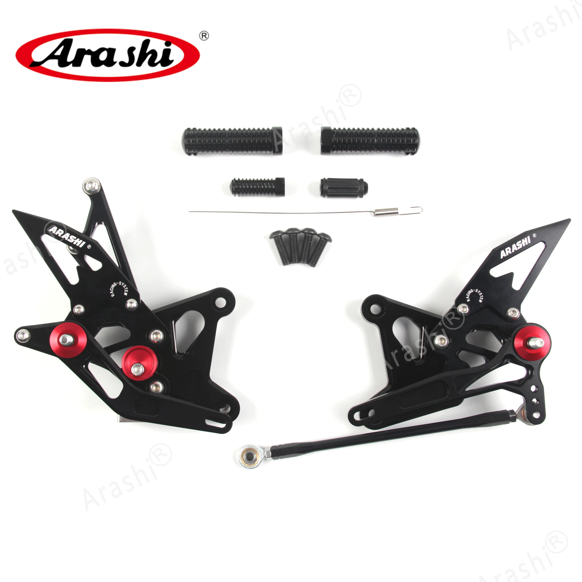 Arashi Rider подножки для KAWASAKI ZX6R ZX636 2005-2006 ЧПУ Регулируемые подножки Rearset NINJA ZX-6R ZX 6R ZX 636 2005 2006