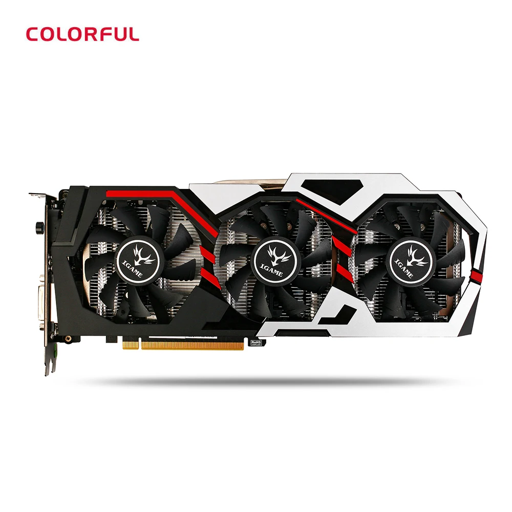 

NEW GeForce IGame GTX 1080 UT V2 Top Colorful Graphics Card 256bit GDDR5X Computer Hardware Fan With HDMI/DVI/DP 1.4 Interfaces
