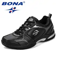 BONA Nieuwe Populaire Mannen Tenis Schoenen Lederen Outdoor Sportschoenen Klassiekers Jogging Schoenen Comfortabele Trendy Man Sneakers Schoenen