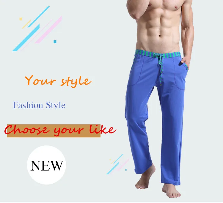 

WJ Men's Home Casual Pants Straight Trousers Comfortable Cotton Soft Pants Foreign Trade