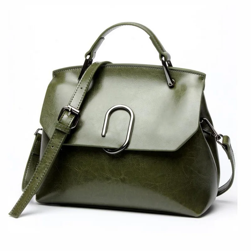 

New Arrival Women Bag Luxury Brands Designer Fashion Single Shoulder Bag Genuine Leather Casual Tote Messenger Green Bag bolsas