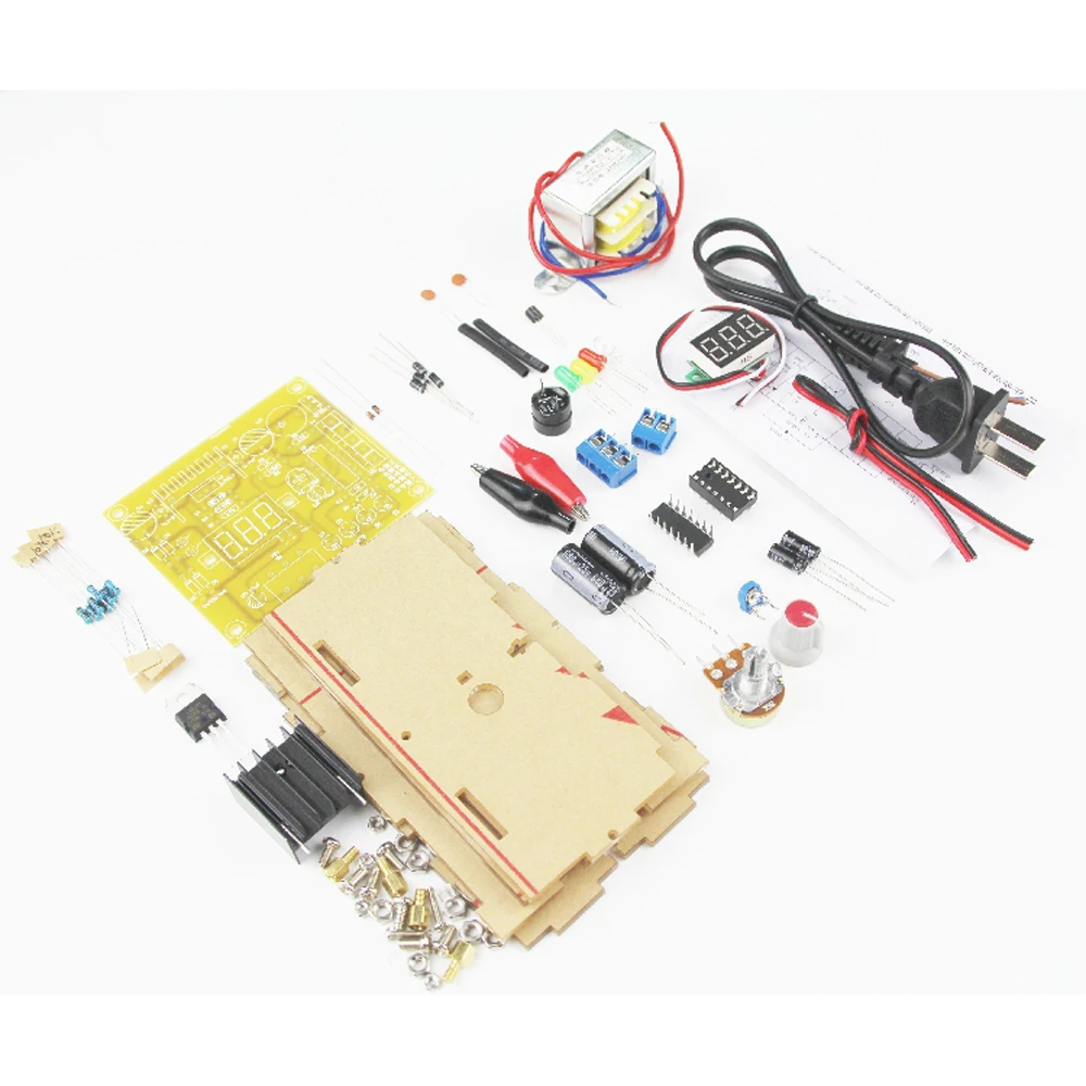 DIY Kit LM317 регулируется Напряжение 1,20 V-12 V 2W Питание модуль печатной платы электронный Наборы с оболочкой