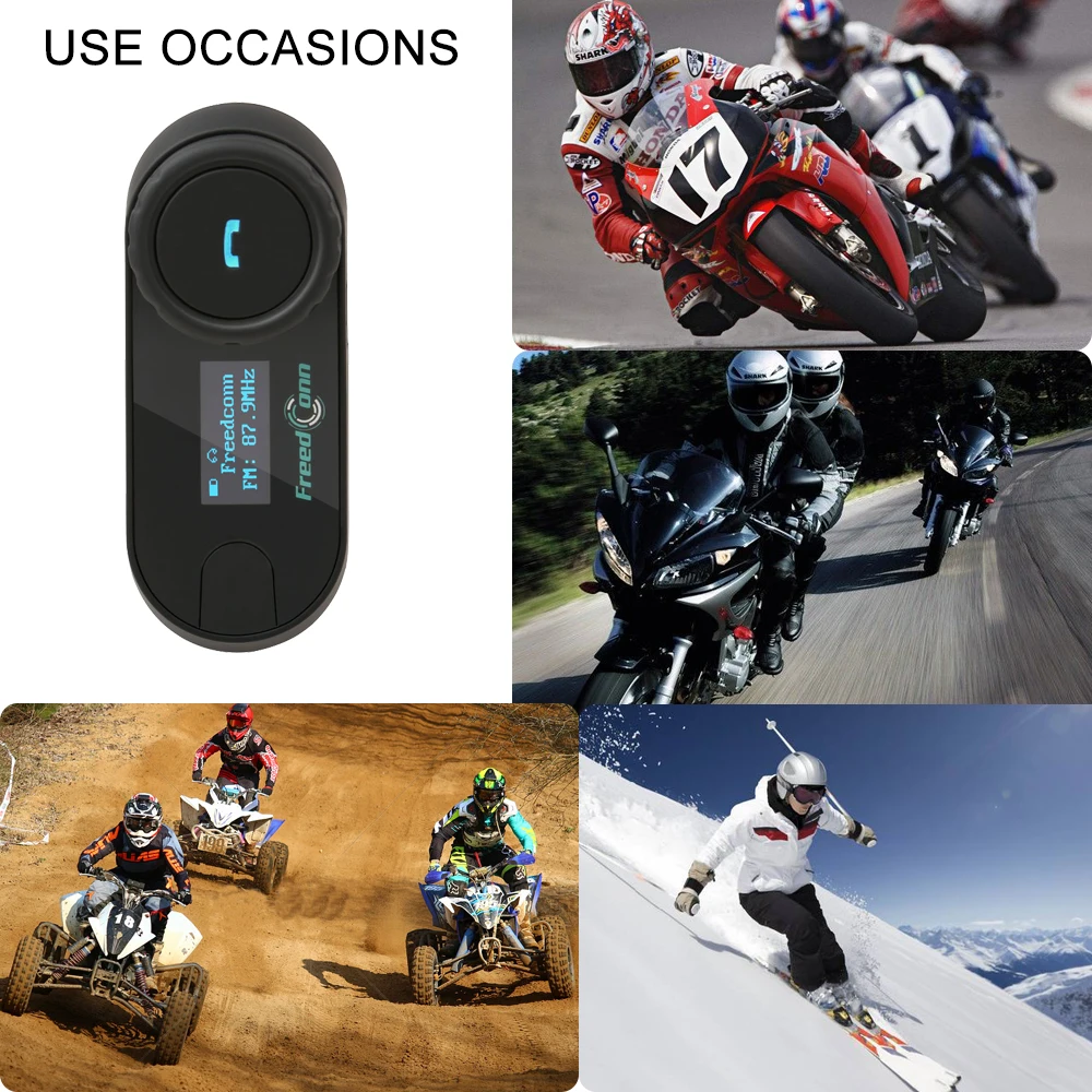 Ru сток, 2 шт FreedConn мотоциклетный шлем домофон TCOM-SC мотоцикл Bluetooth гарнитура с ЖК-экраном с fm-радио