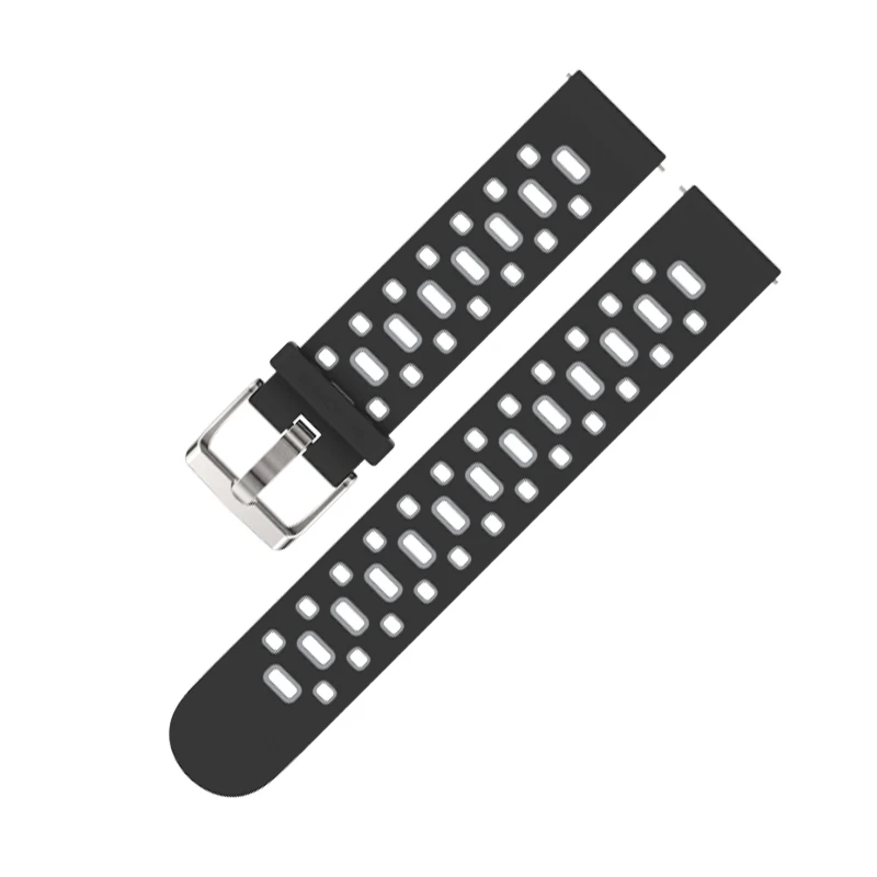 Mijobs 20mm Sports Silicone Wrist Strap for Xiaomi Huami Amazfit Bip BIT PACE Lite Youth Smart watch Wristband Bracelet Correa - Цвет: black and gray