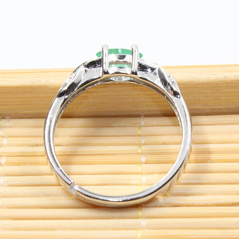 Новое модное кольцо с натуральным изумрудом, 3 мм* 6 мм, настоящее Изумрудное серебряное кольцо, Стерлинговое Серебро, изумруд, обручальное кольцо для женщин