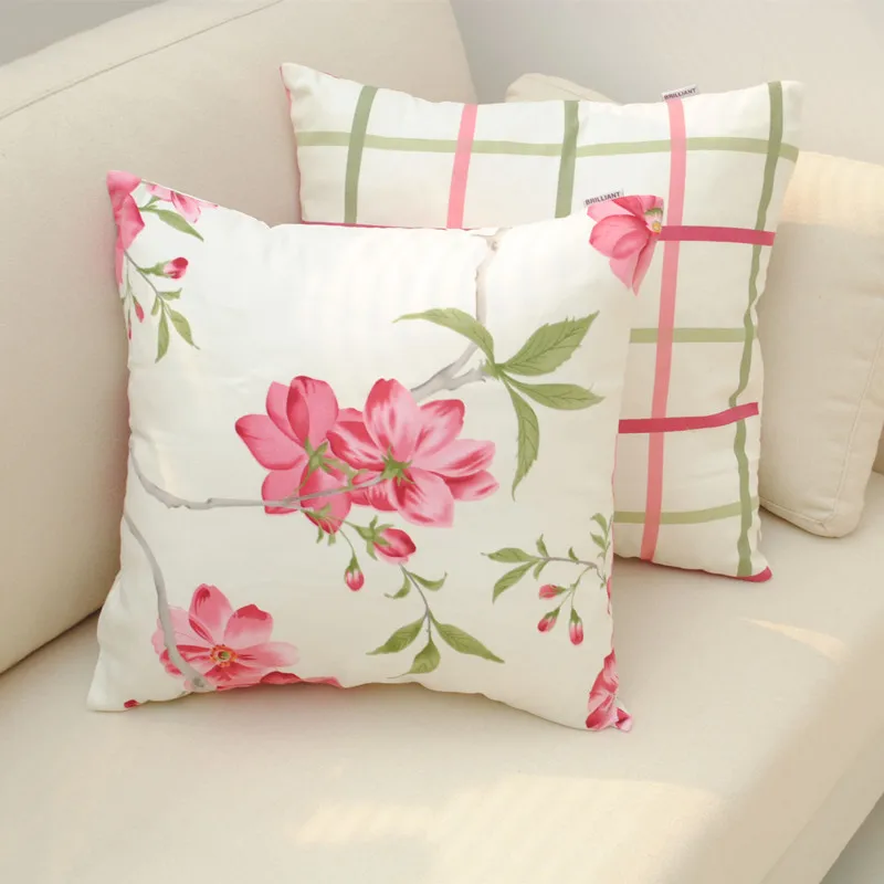 

Sophia Series Cotton Canvas Back Cushion Cover Square Pillow Cover Pillowcase Accept Customize 30*45cm 45*45cm